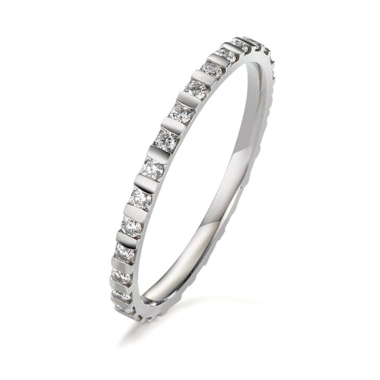 Memory ring Platinum 950 Diamond 0.30 ct, 30 Stones, w-si