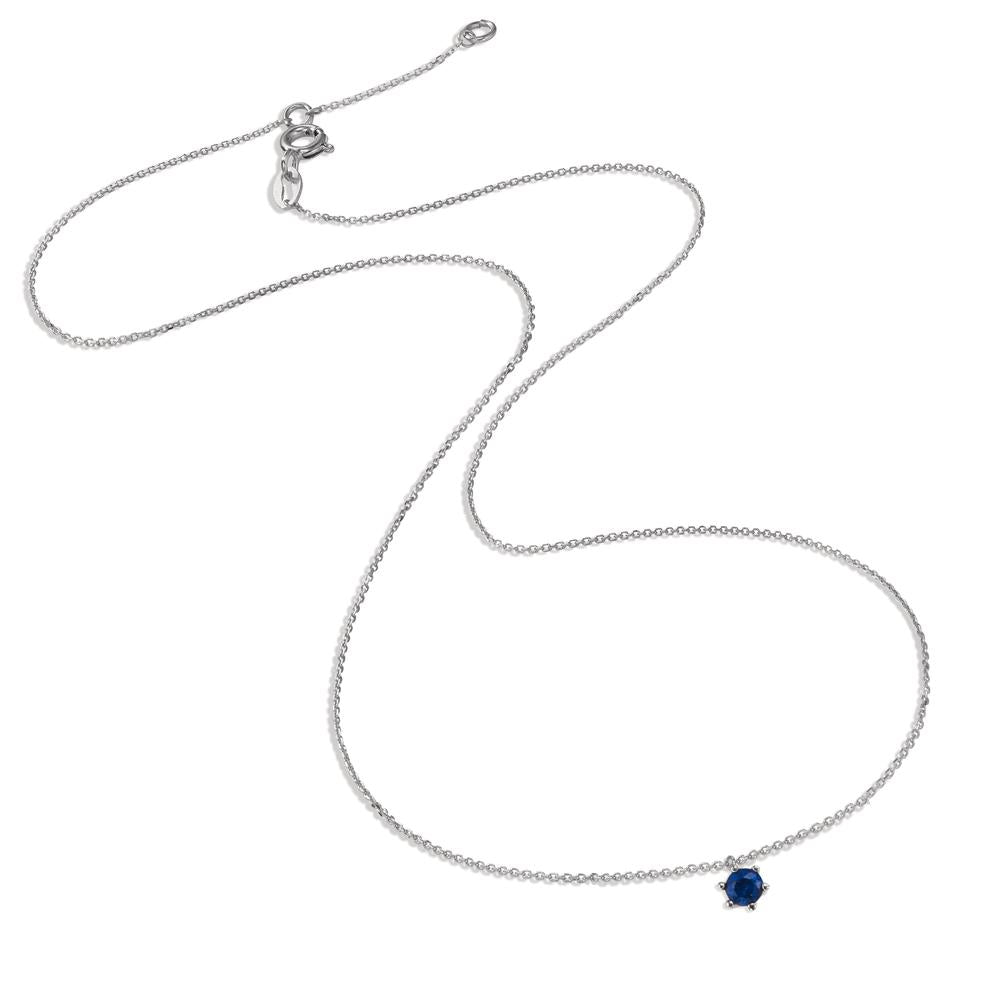 Necklace 18k White Gold Sapphire 40-42 cm Ø3.5 mm