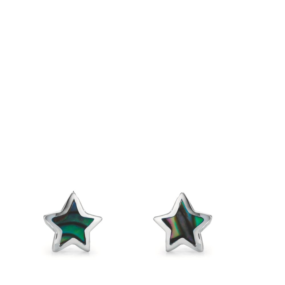 Stud earrings Silver Abalone Star Ø5 mm