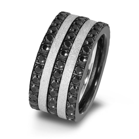 Ring Stainless steel Zirconia Black