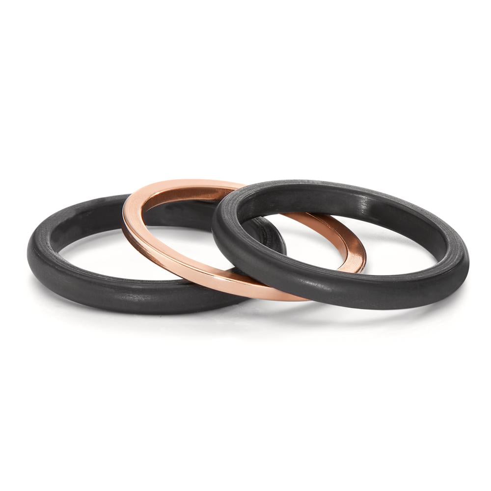 Ring Carbon, 18k Red Gold