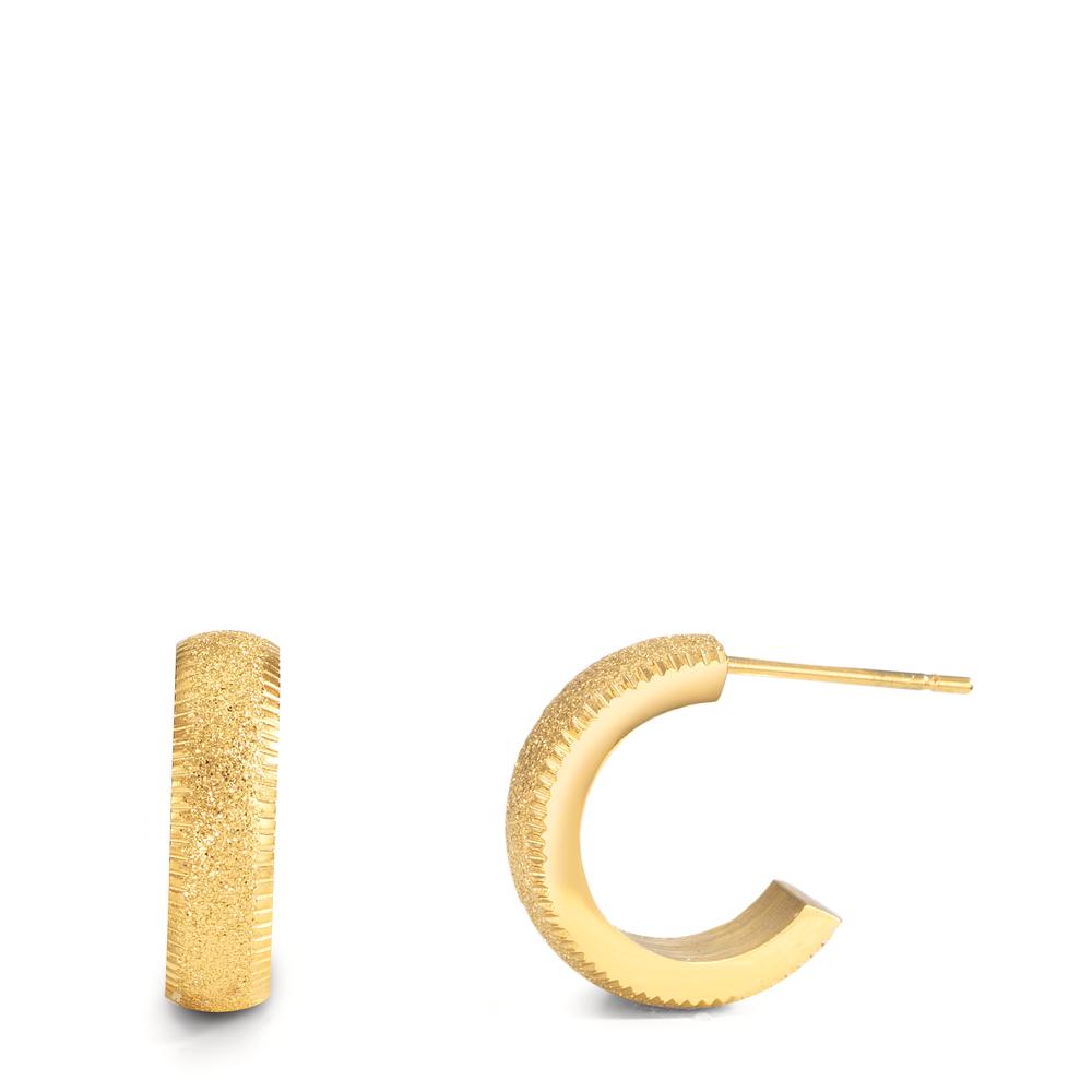 Hoop earrings Stainless steel Yellow IP coated