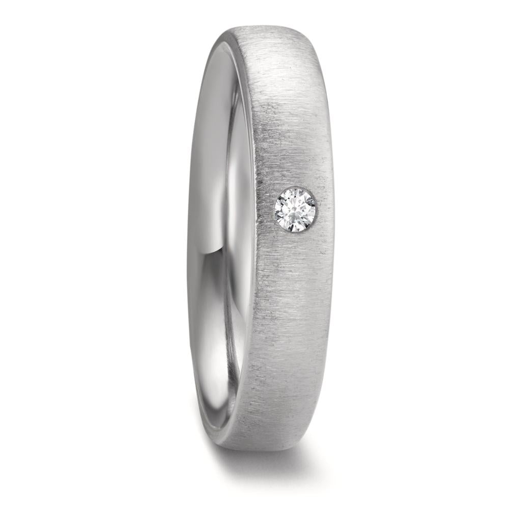 Wedding Ring Zirconium Diamond 0.03 ct, w-si