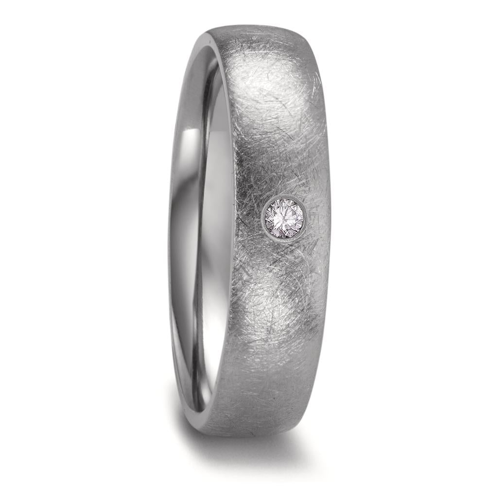 Wedding Ring Zirconium Diamond 0.03 ct, w-si