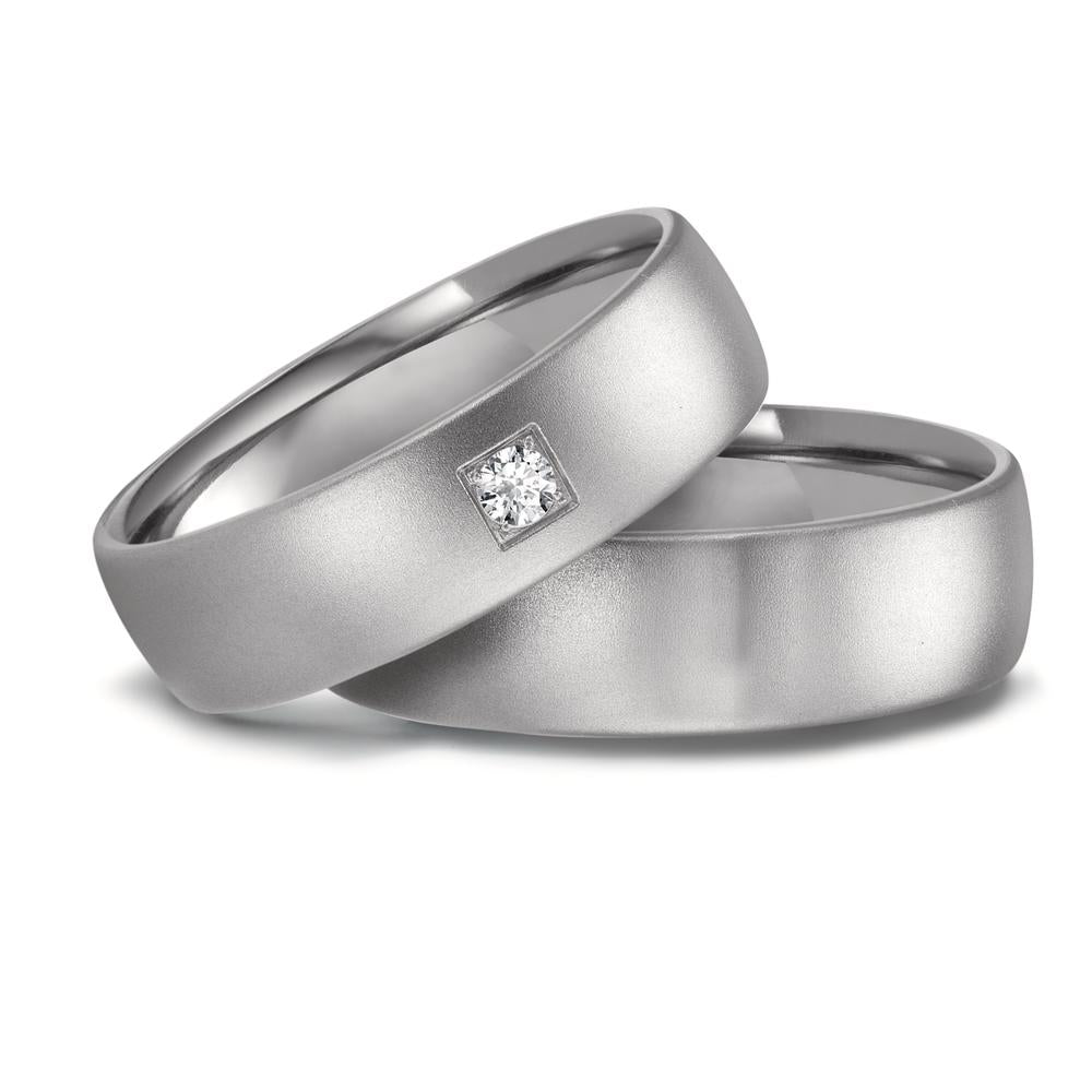 Wedding Ring Zirconium Diamond 0.05 ct, w-si