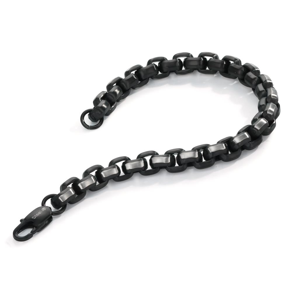 Bracelet Stainless steel Black IP coated 22 cm