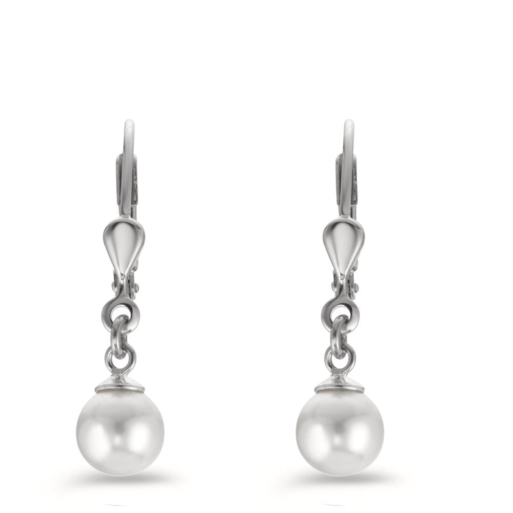 Drop Earrings Silver Rhodium plated Shining pearls