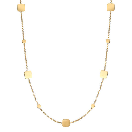 Necklace Stainless steel Yellow IP coated 90 cm