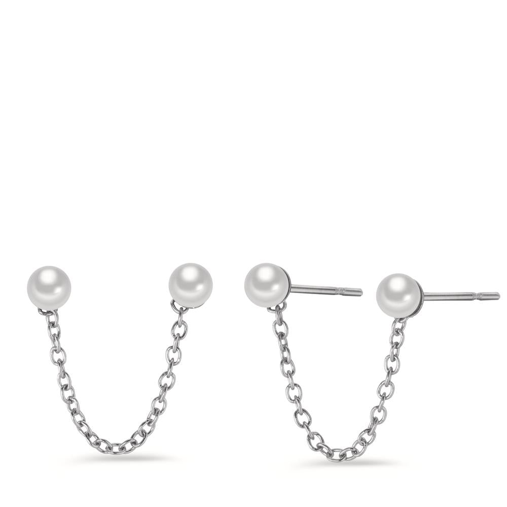 Drop Earrings Stainless steel Shining pearls