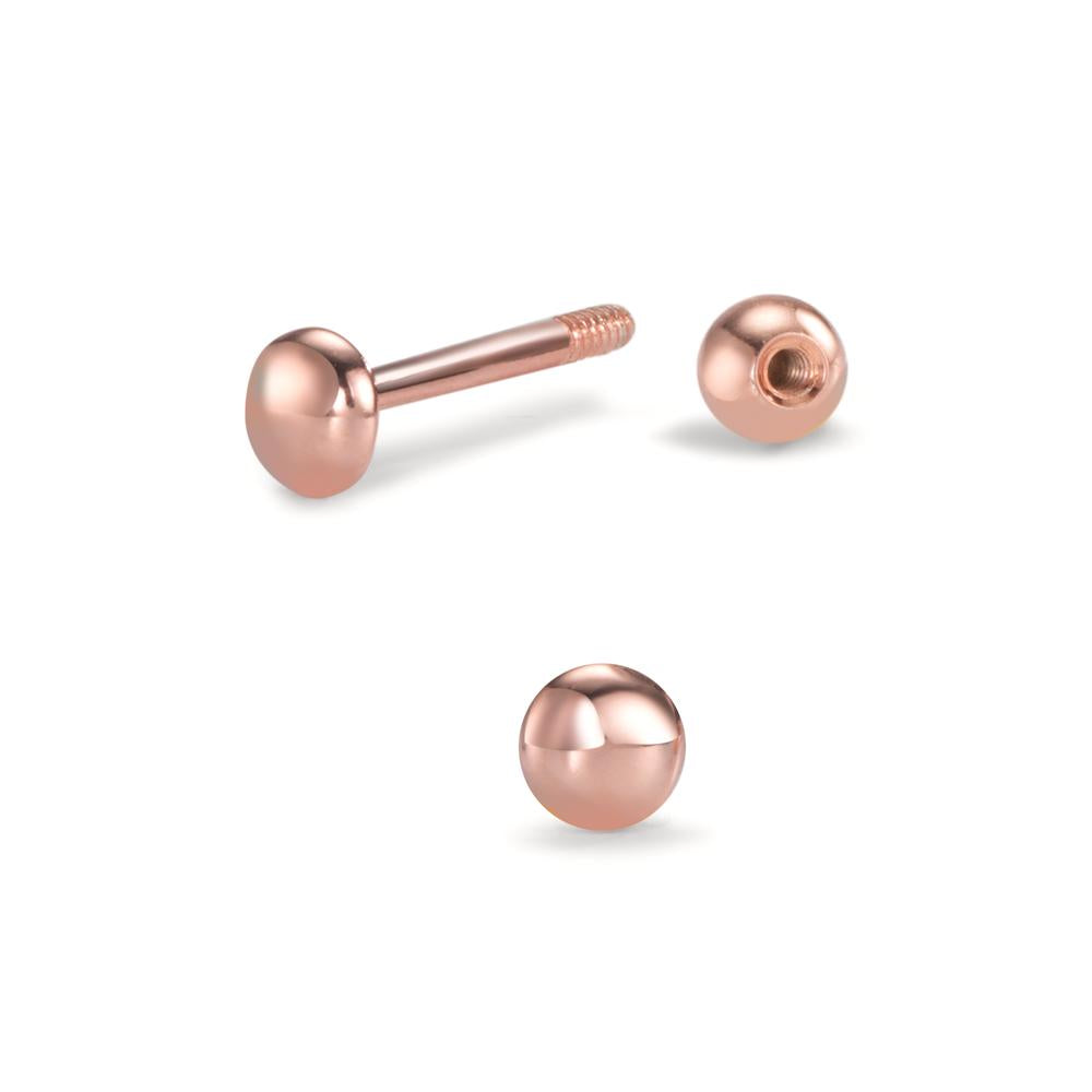 Piercing Silver Rose Gold plated Ø3 mm