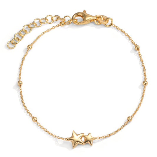 Bracelet Silver Yellow Gold plated Star 16-19 cm