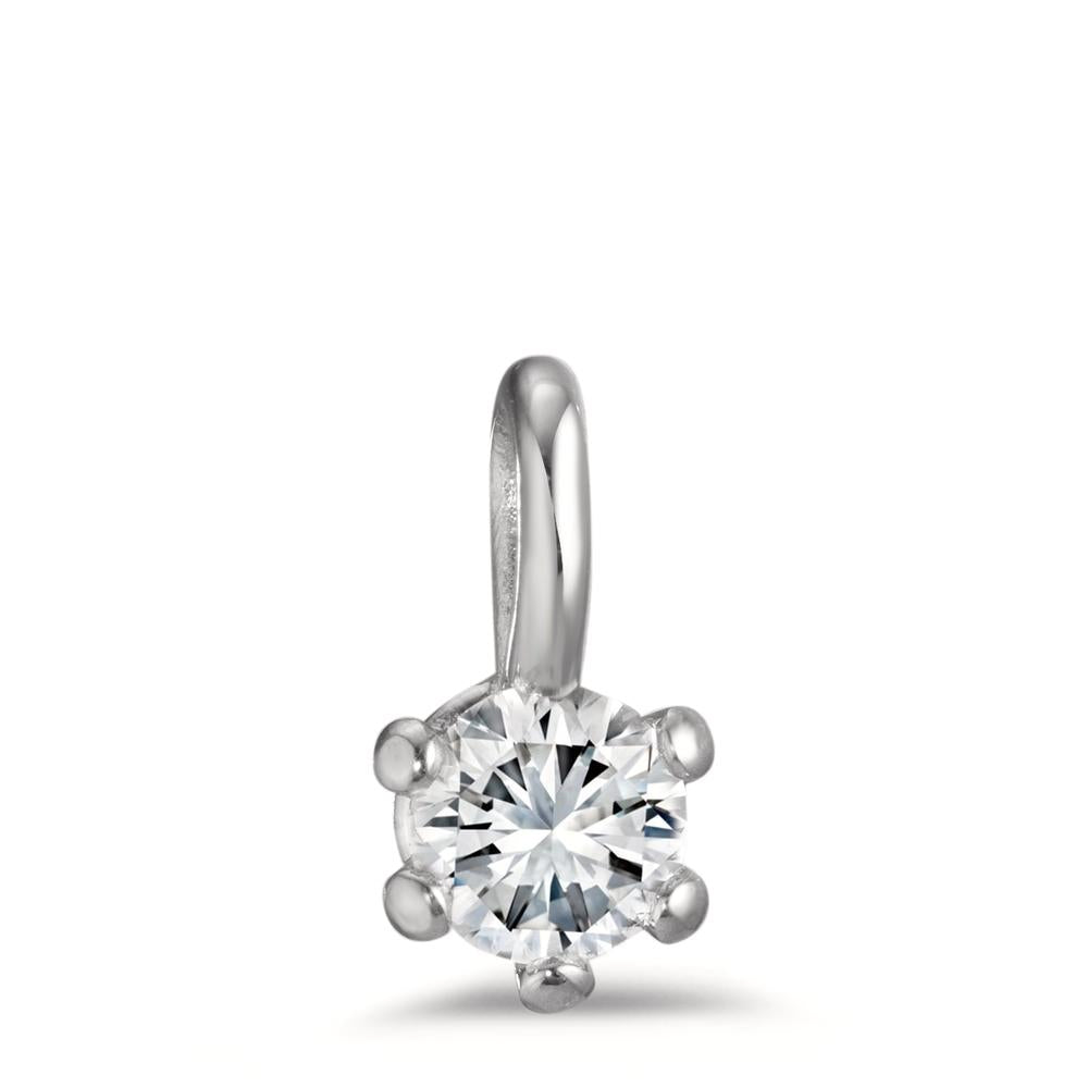 Pendant Platinum 950 Diamond 0.50 ct, w-si, GIA Ø6 mm