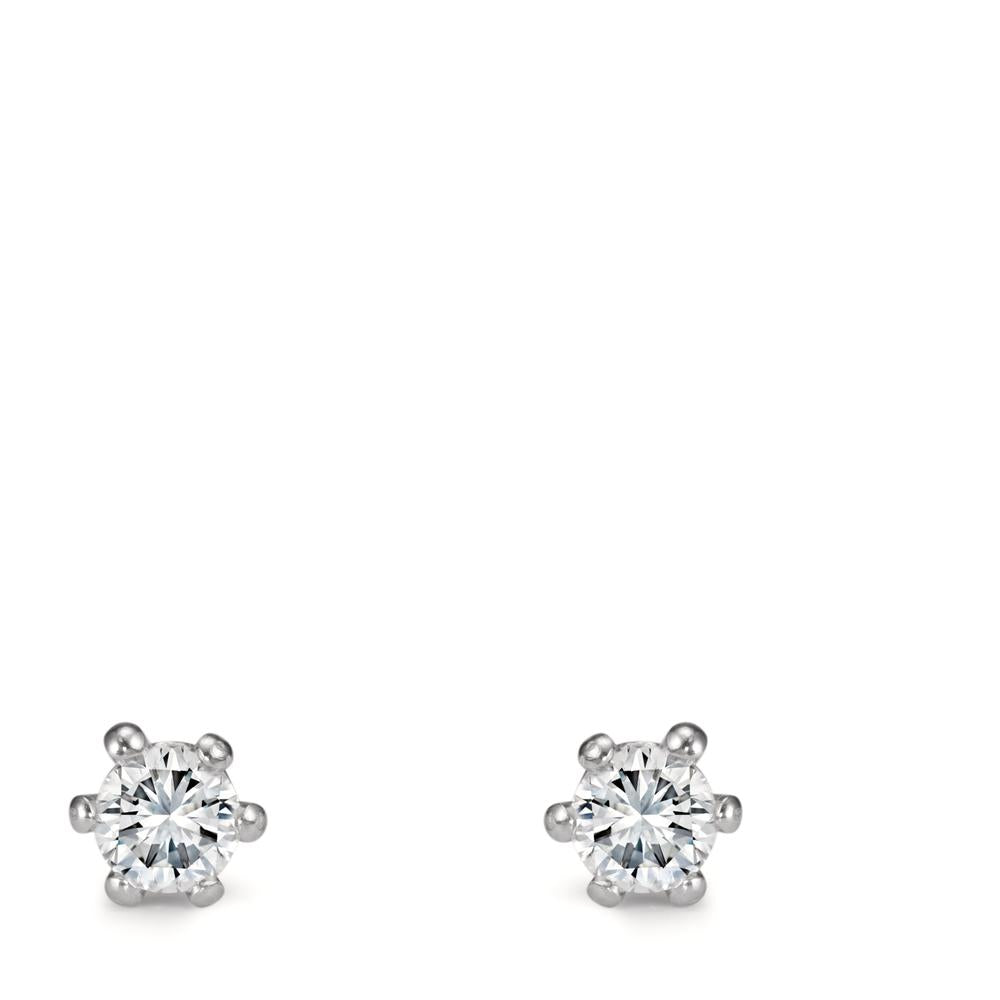 Stud earrings Platinum 950 Diamond White, 0.50 ct, 2 Stones, w-si Ø4.8 mm