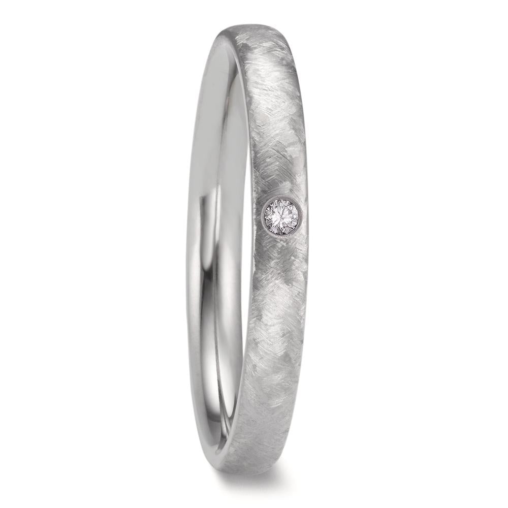 Wedding Ring Zirconium Diamond 0.03 ct, w-si