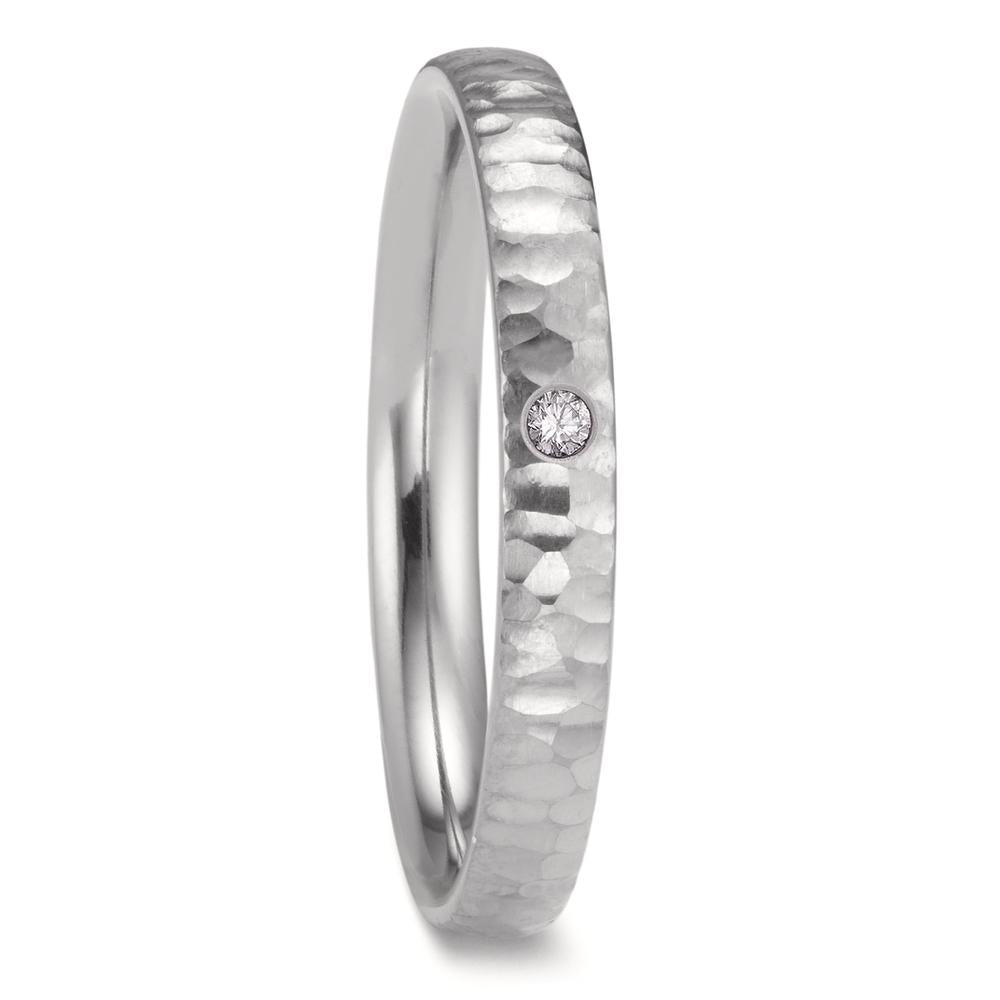 Wedding Ring Zirconium Diamond 0.02 ct, w-si