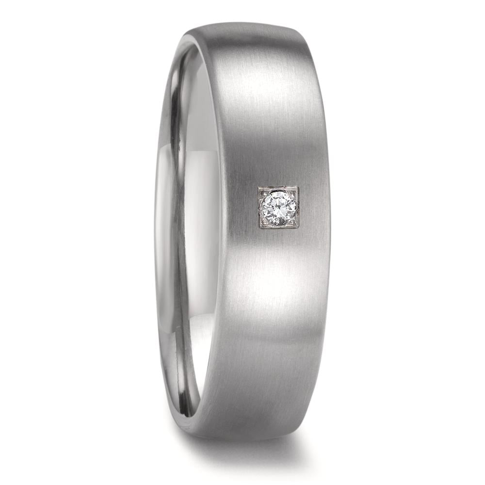 Wedding Ring Zirconium Diamond 0.05 ct, w-si