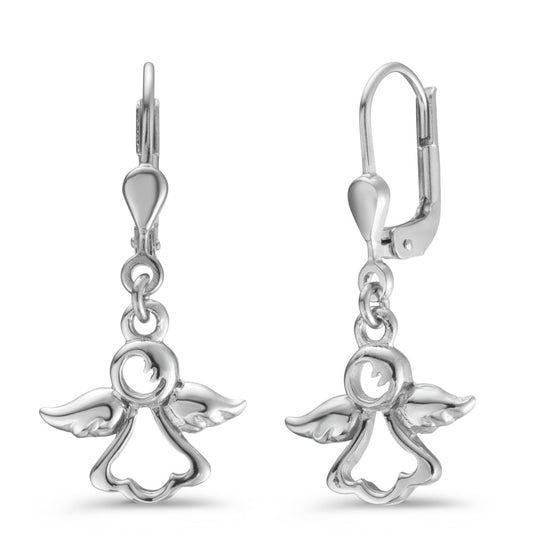 Drop Earrings Silver Rhodium plated Guardian Angel