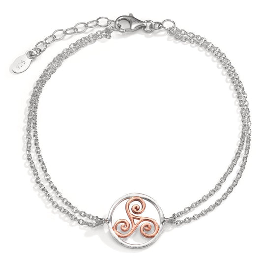 Bracelet Silver Rose Bicolor 17-20 cm