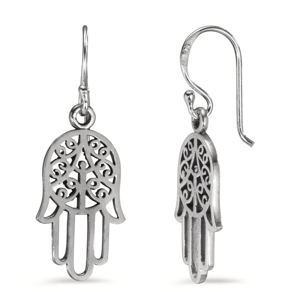 Drop Earrings Silver Patinated Fatima