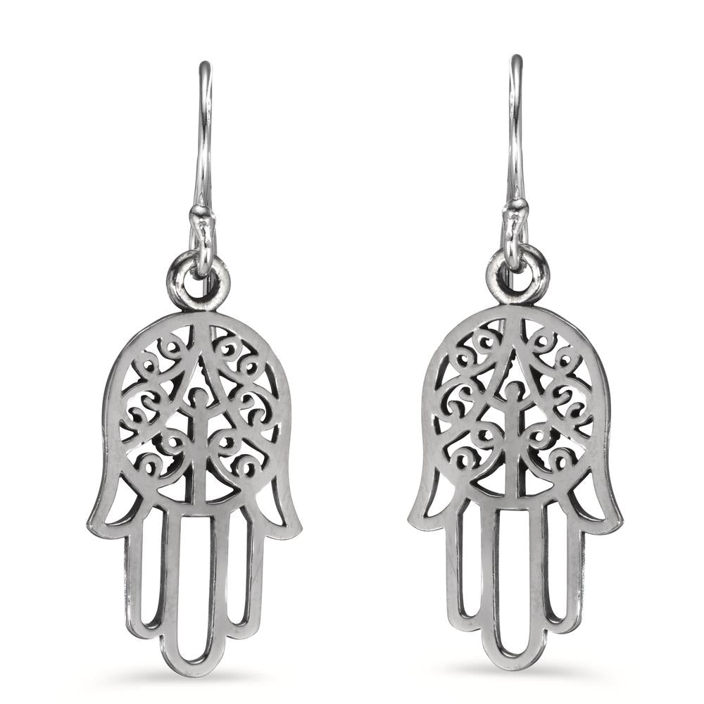 Drop Earrings Silver Patinated Fatima