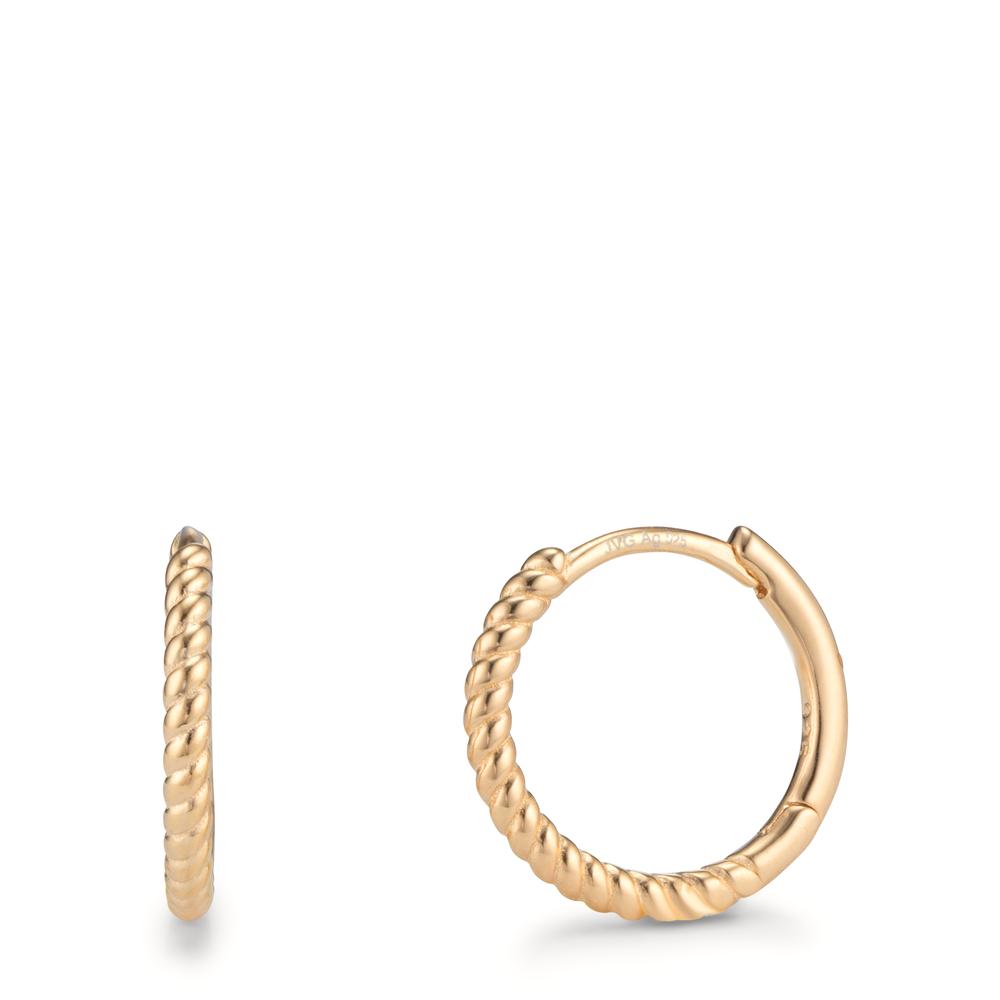 Hinged hoop Silver Yellow Gold plated