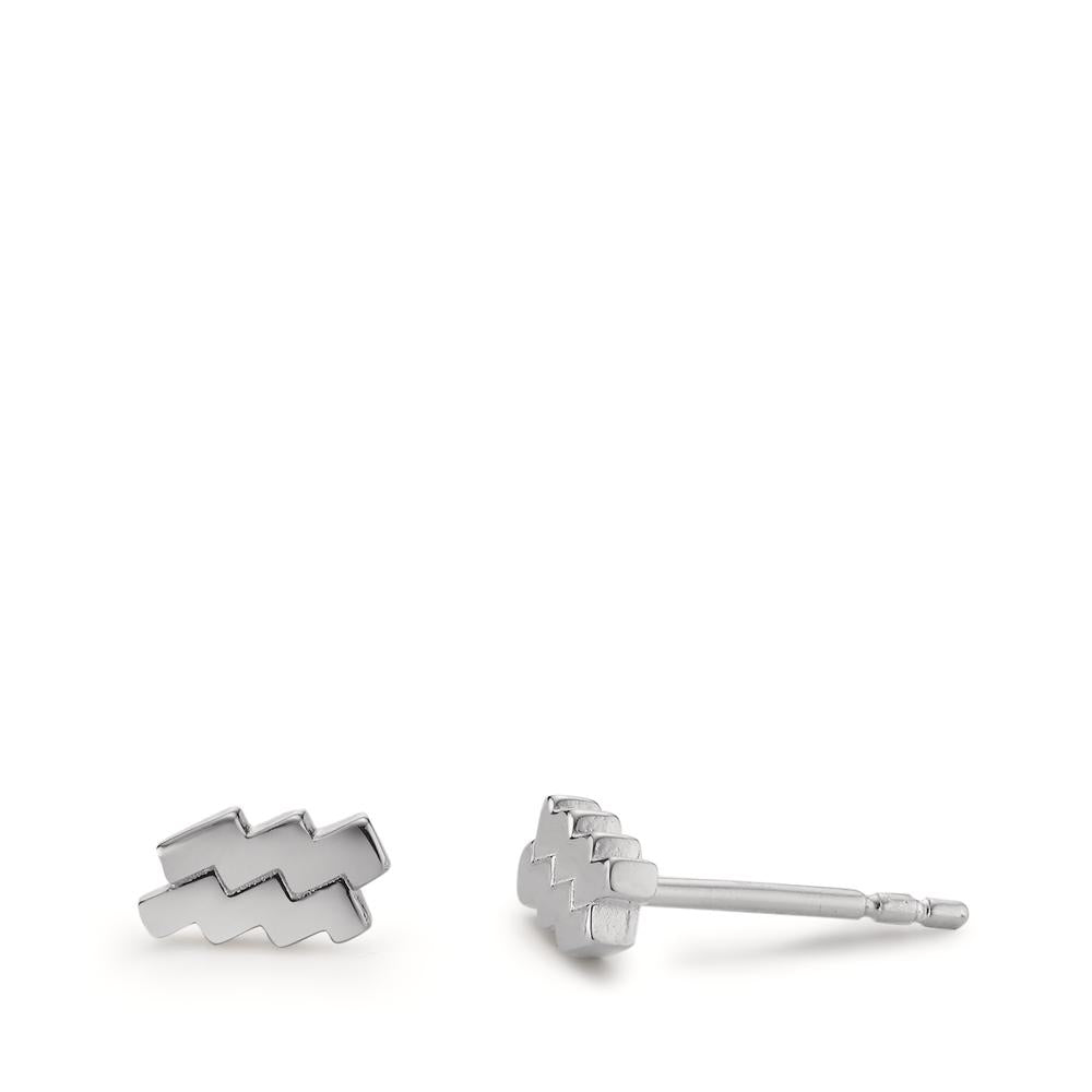 Stud earrings Silver Rhodium plated