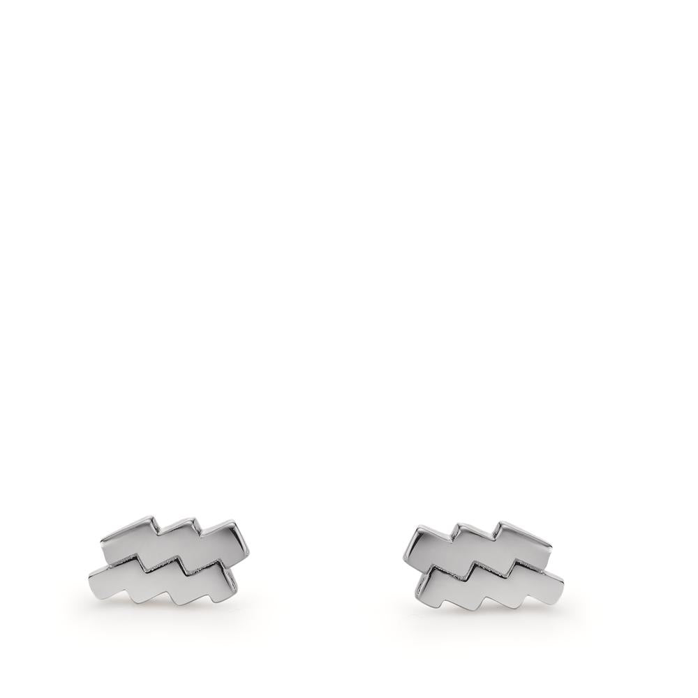 Stud earrings Silver Rhodium plated