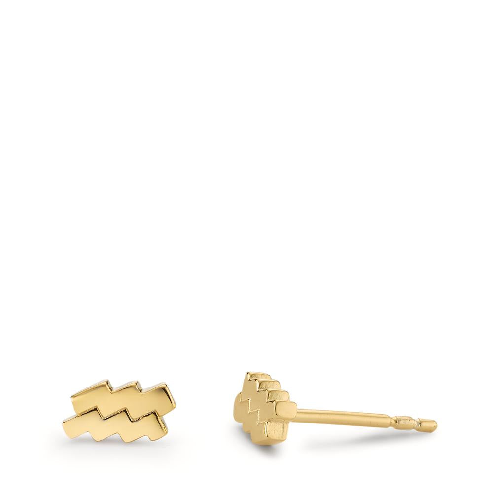 Stud earrings Silver Yellow Gold plated