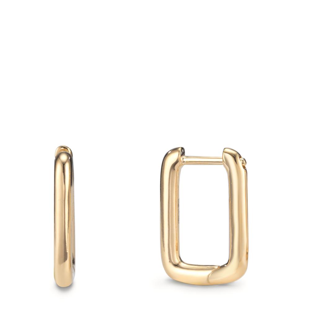 Hinged hoop Silver Yellow Gold plated