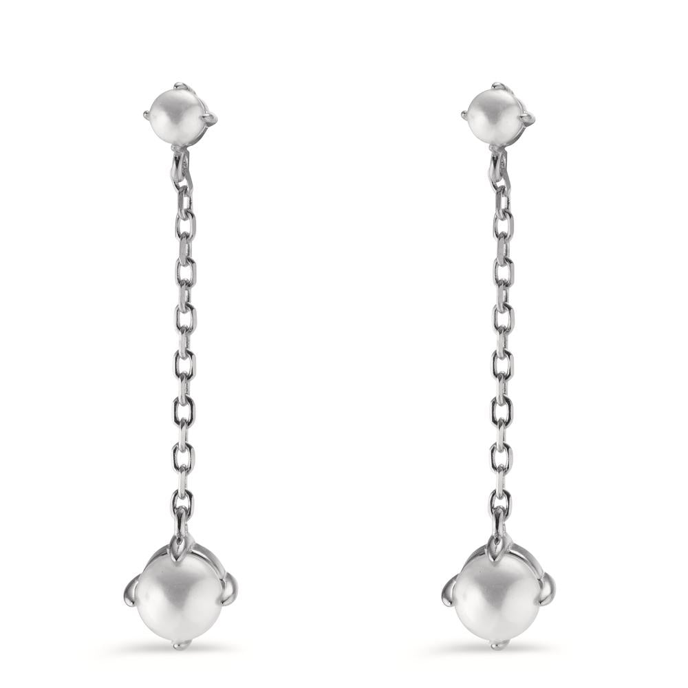 Drop Earrings Silver Rhodium plated Shining pearls