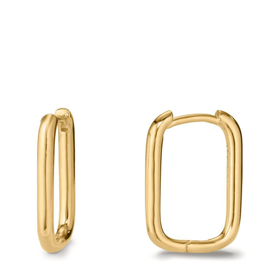 Hinged hoop Silver Yellow Gold plated