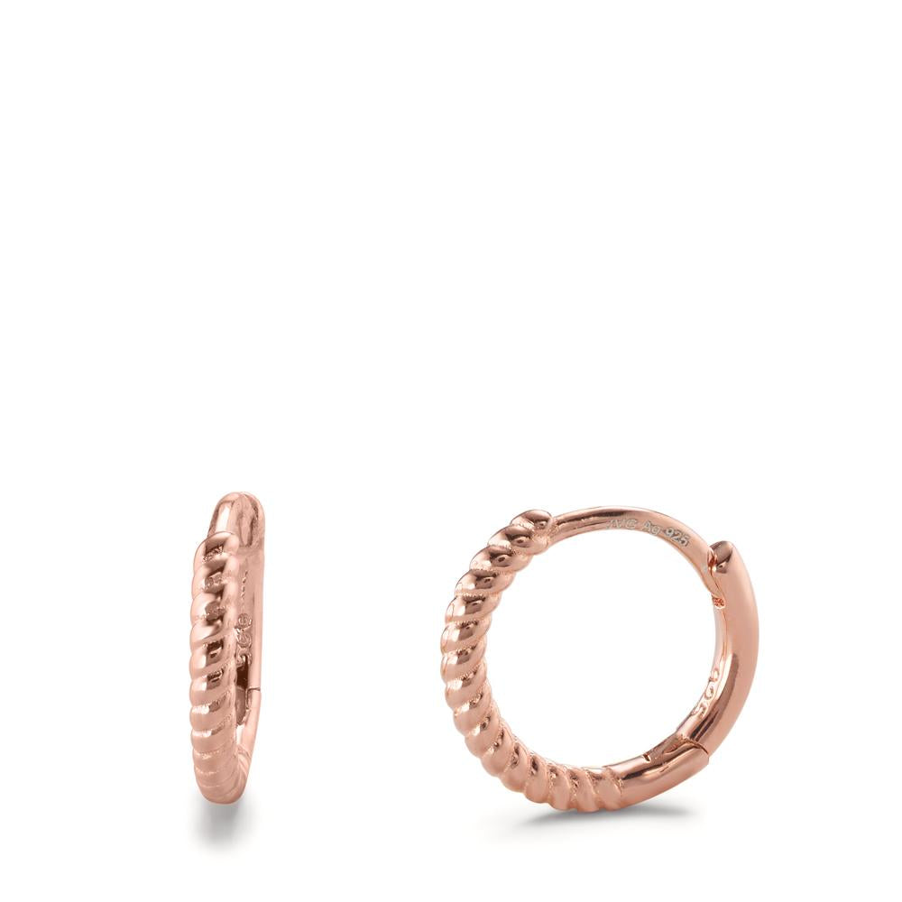 Hinged hoop Silver Rose Gold plated