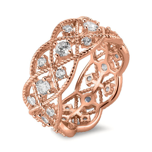 Ring Silver Zirconia Rose Gold plated