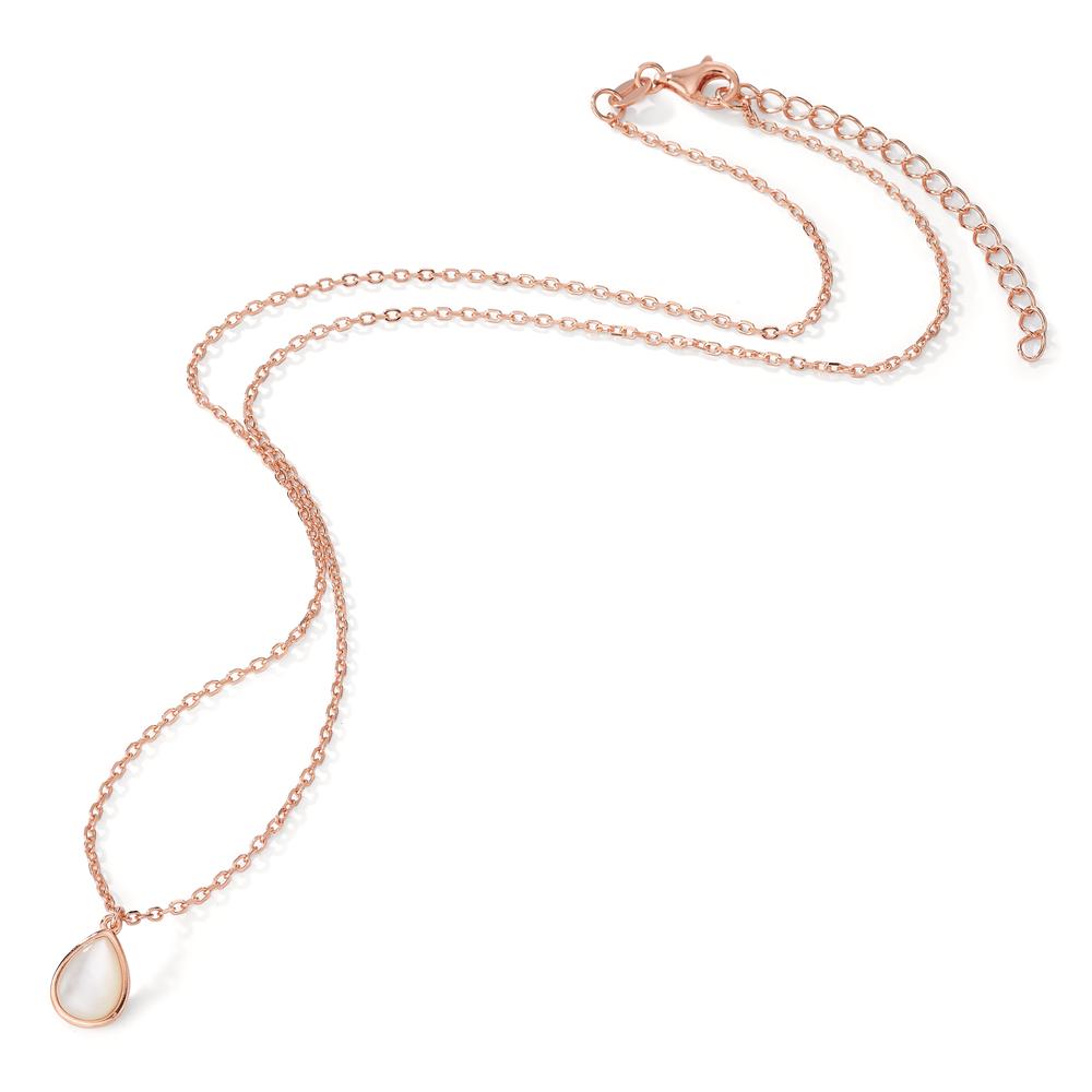 Necklace Silver Rose Gold plated Mother of pearl 40-45 cm Ø10 mm