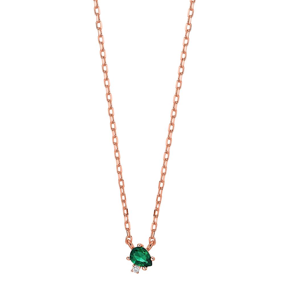 Necklace Silver Rose Gold plated 35-43 cm