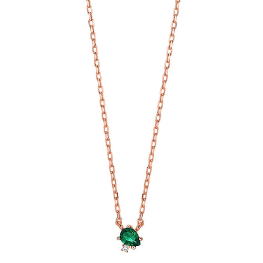 Necklace Silver Rose Gold plated 35-43 cm