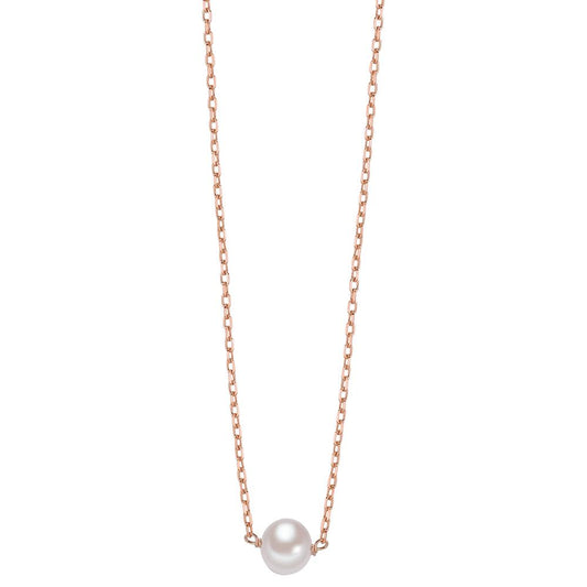 Necklace Silver Rose Gold plated Freshwater pearl 40-45 cm