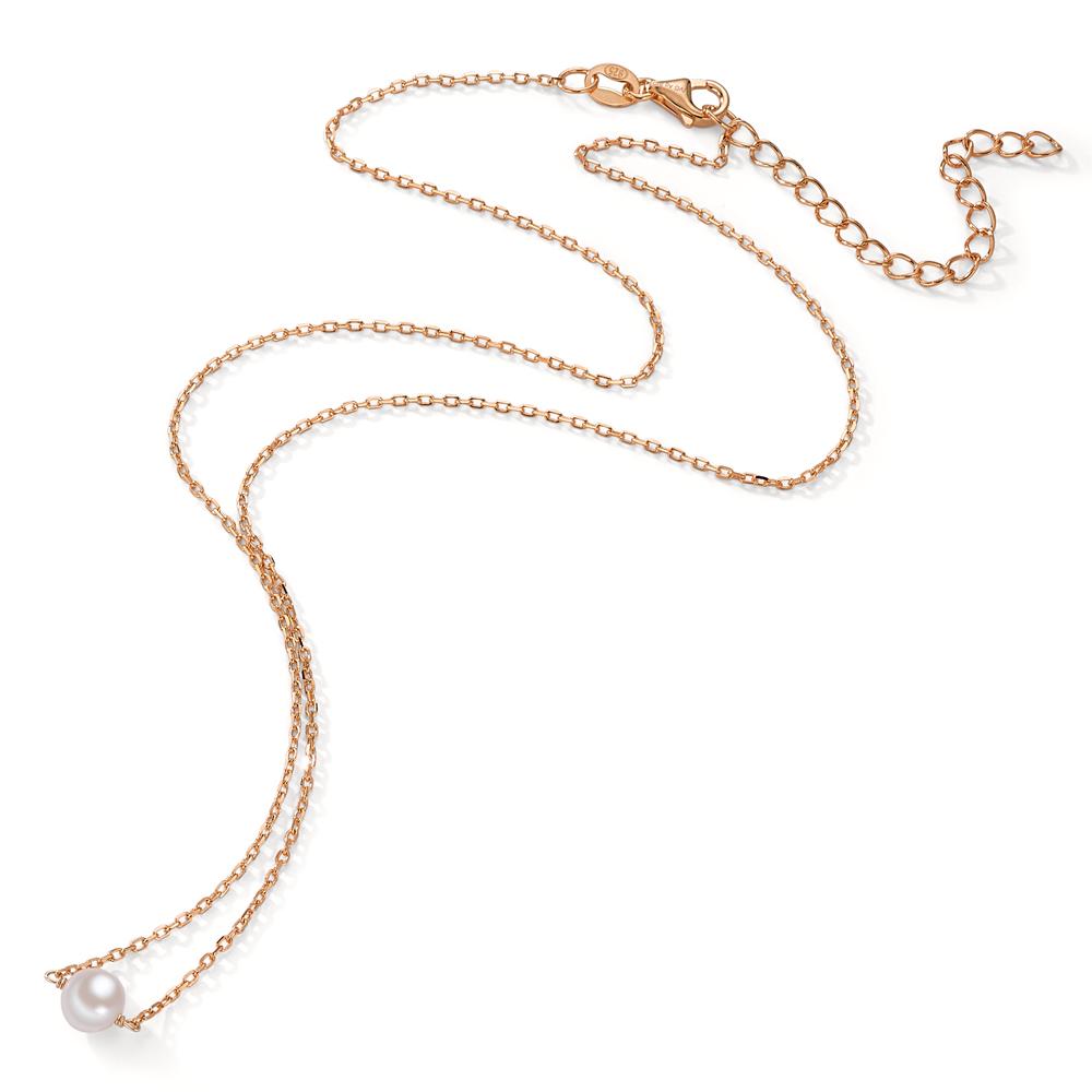 Necklace Silver Rose Gold plated Freshwater pearl 40-45 cm