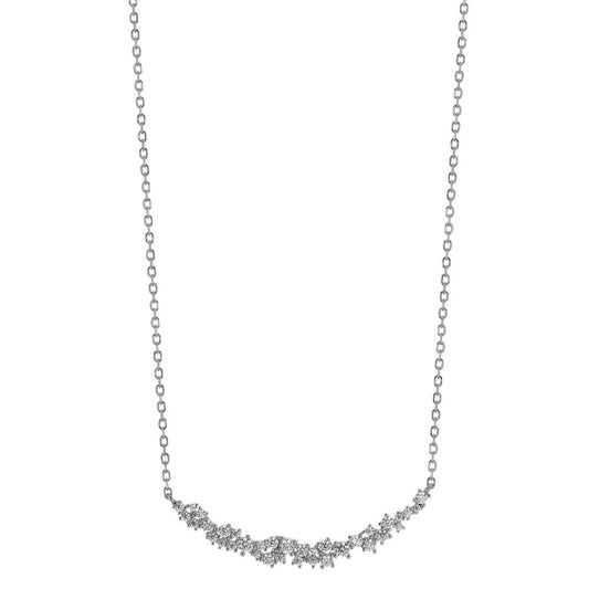 Necklace Silver Zirconia 35 Stones Rhodium plated 40-45 cm