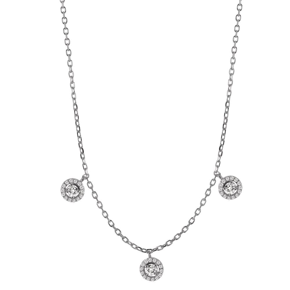 Necklace Silver Zirconia Rhodium plated 36-41 cm