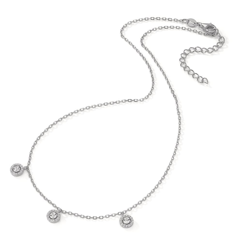 Necklace Silver Zirconia Rhodium plated 36-41 cm