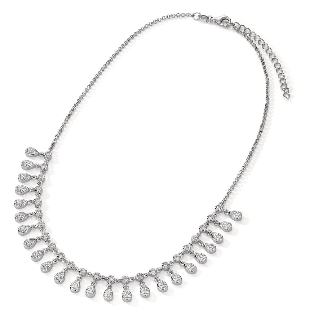 Necklace Silver Zirconia Rhodium plated 36-41 cm