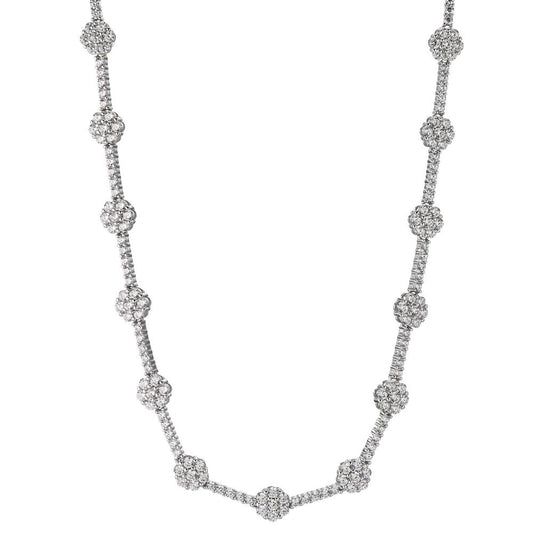 Necklace Silver Zirconia Rhodium plated 40-45 cm