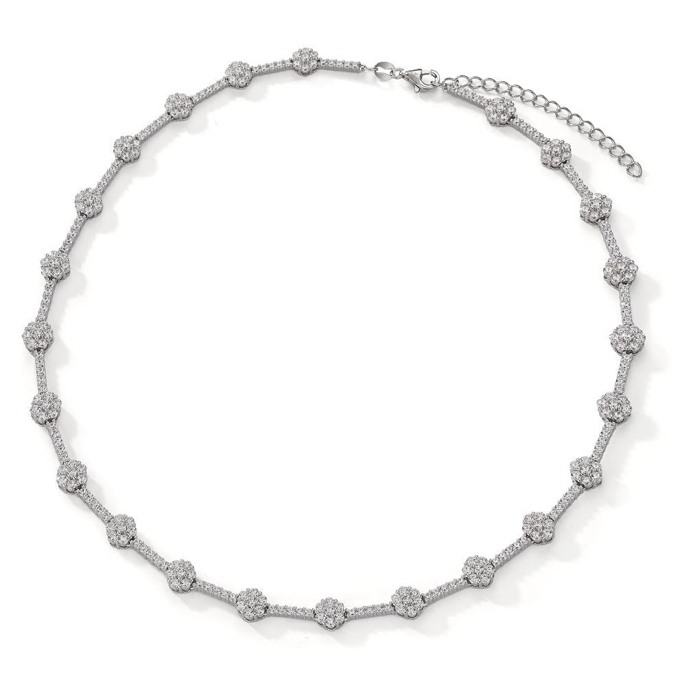 Necklace Silver Zirconia Rhodium plated 40-45 cm