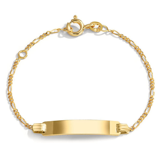 Engravable bracelet 14k Yellow Gold 12-14 cm