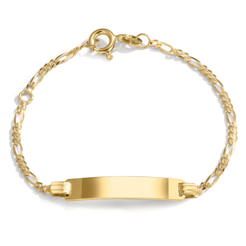 Engravable bracelet 14k Yellow Gold 12-14 cm