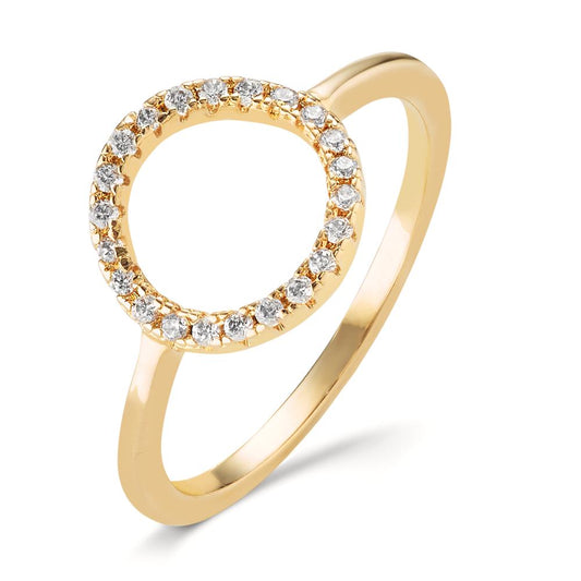 Ring Bronze Zirconia Yellow Gold plated Ø10 mm