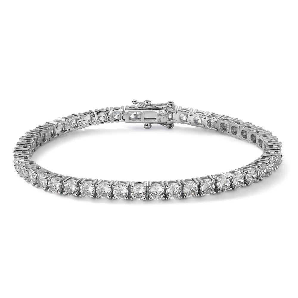 Bracelet Silver Zirconia Rhodium plated 19 cm