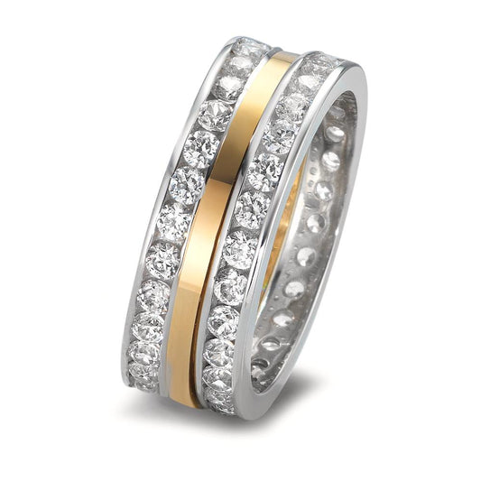 Ring set 18k White Gold, 18k Yellow Gold Zirconia