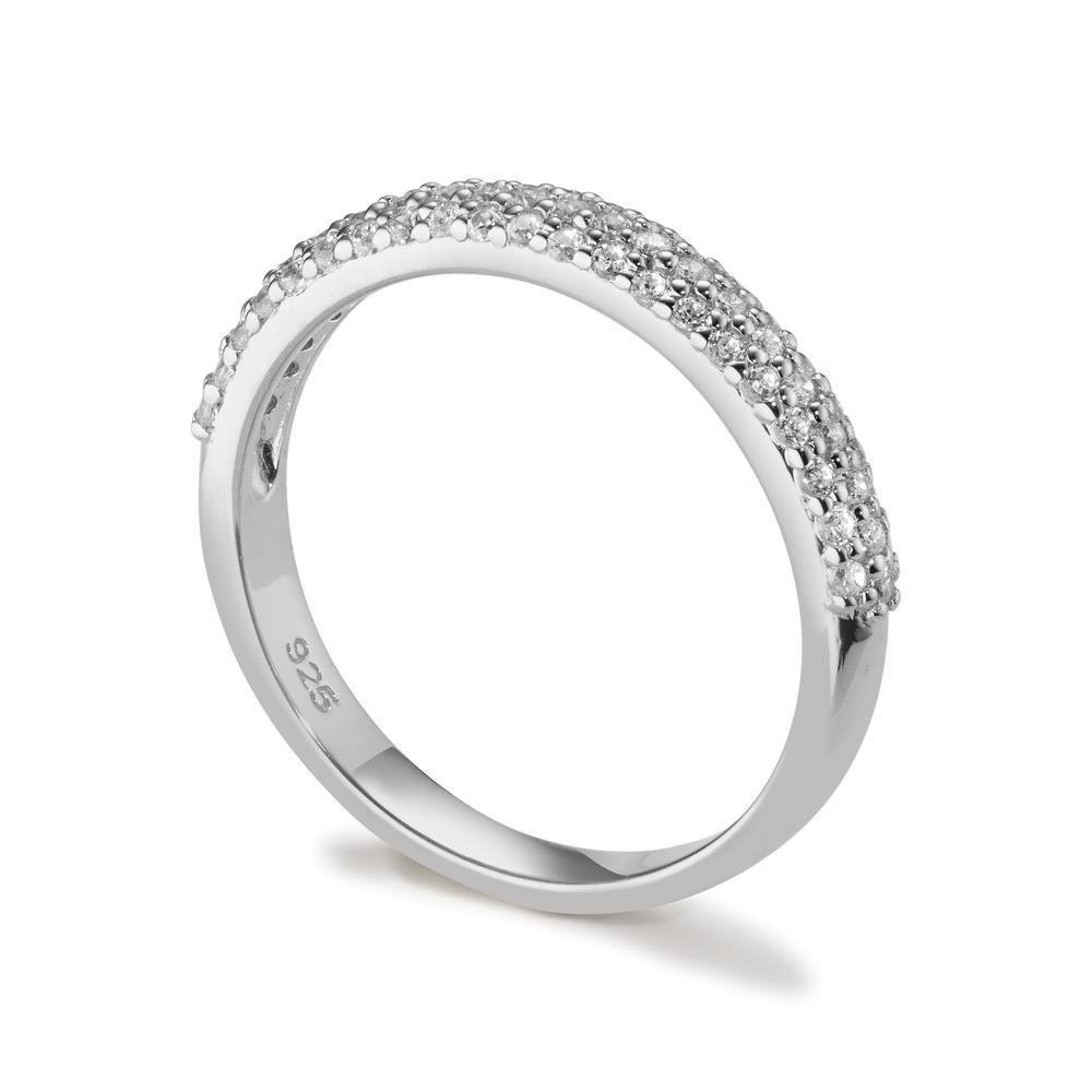 Ring Silver Zirconia Rhodium plated